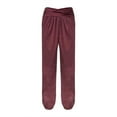 thumbnail image 6 of Diufon Elastic High Waist Pants for Women Solid Color Lounge Pants with Pockets Trendy Pleated Palazzo Pants, 6 of 6