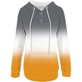 thumbnail image 5 of WEAIXIMIUNG Sweatshirts for Women Trendy Graphic Women's Autumn and Winter Fashionable Street Style Gradually Changing Color Button Collar Pocket Drawstring Casual Sports Hoodie (3), 5 of 5