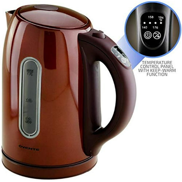 Ovente Electric Hot Water Kettle 1.7 Liter Tea & Coffee ...