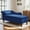 Blue, variant on LEHZROAJ Velvet Chaise Lounge Indoor with Storage, Tufted Lounger Chair with Support Pillow, Long Sleeper Sofa for Bedroom, Living Room, Black