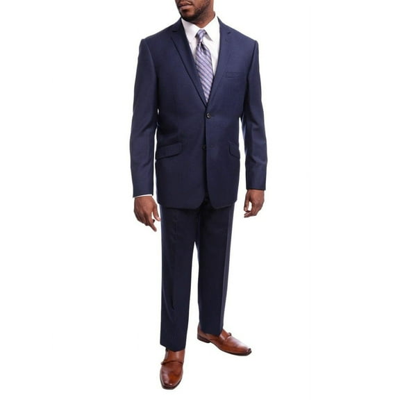 Raphael By Raphael Slim Fit Solid Cobalt Blue Two Button Wool Suit