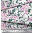 thumbnail image 2 of Soimoi Cotton Poplin Fabric Leaves & Buds Flower Printed Fabric 1 Yard 56 Inch Wide, 2 of 3