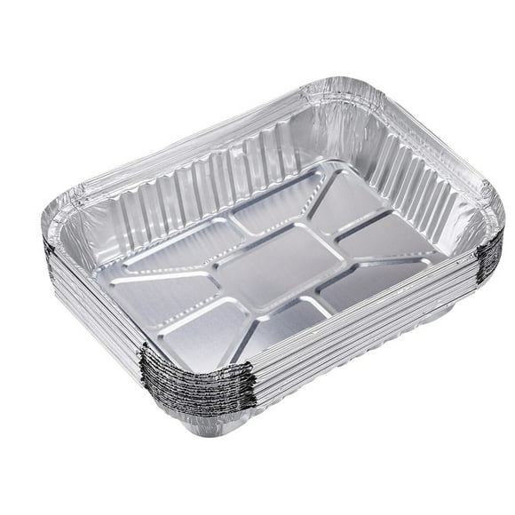 One Size Fits All: Square Disposable Trays, Stylish Aluminum Foil Pans with High Heat Conductivity for Flexible Cooking, Eco Friendly and Oven Safe for Worry-Free Shopping