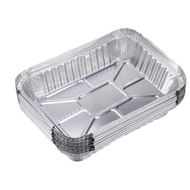 Recipientes aptos para horno de gran tamaño: bandejas cuadradas desechables para una cocción flexible, bandejas de papel de aluminio de gran tamaño con alta conductividad térmica para infinitas