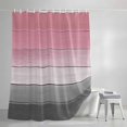 thumbnail image 3 of Shower Curtains for Bathroom, Pink Gray Waterproof Fabric Shower Curtain, Vintage Country Gradient Wooden Plank Line Decorative Bathroom Curtain for Bathtub, 66"x72", No Hooks Included, 3 of 9
