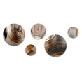 thumbnail image 2 of Designart "Vibrant Swirls Gold and Pink I" Abstract Marble Metal Wall Art Set of 5 Piece, 2 of 5