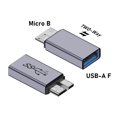 thumbnail image 2 of Adaptador de transferencia de datos de 10 Gbps para cable de disco duro (USB A hembra a Micro B macho), 2 of 4