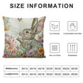 thumbnail image 6 of COMIO Easter Pillow Covers Watercolor Easter Floral Bunny Rabbit Spring Flowers Butterfly Easter Decorative Throw Pillow Cover Spring Easter Cushion Case Decorations for Sofa Couch&nbsp;2pc, 6 of 6