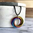 thumbnail image 4 of Mobii Necklace, Pendant (Medium), Multicolor Combos, Fidget Infinity Loop Forever Spiral Jewelry (Rainbow), 4 of 4
