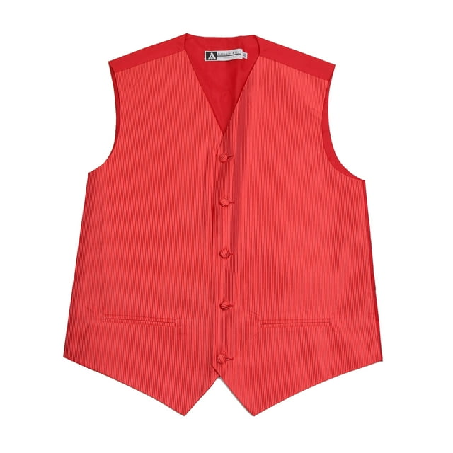 Men's Solid Formal Vest Red for Tuxedo and Suit