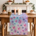 thumbnail image 2 of Table Runner - 72 Inch Long, Spring Floral Kitchen Dining Table Runner Dresser Scarves, Purple Pink Blue Flower Summer Botanical Farmhouse Decor for Coffee Tables Wedding Party Banquet, 2 of 8