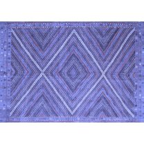 Ahgly Company Indoor Rectangle Southwestern Blue Country Area Rugs, 5' x 7'