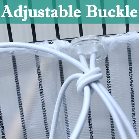 ACDANC Universal Birdcage Cover Seed Catcher Mesh Skirt, Adjustable White Parrot Cage Protector for Home, Balcony, and Aviary