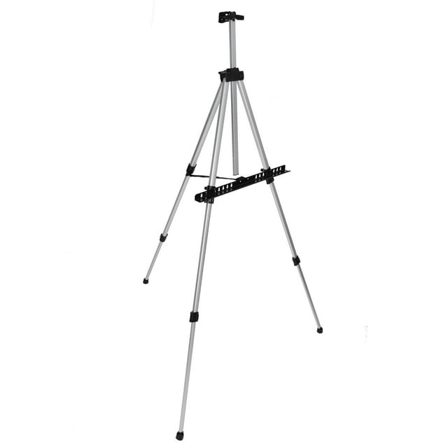 Iron Telescopic Easel, Collapsible Durable Painting Rack Easel Practical Portable Aluminum Alloy + Plastic For Posters For Paintings Office Presentations