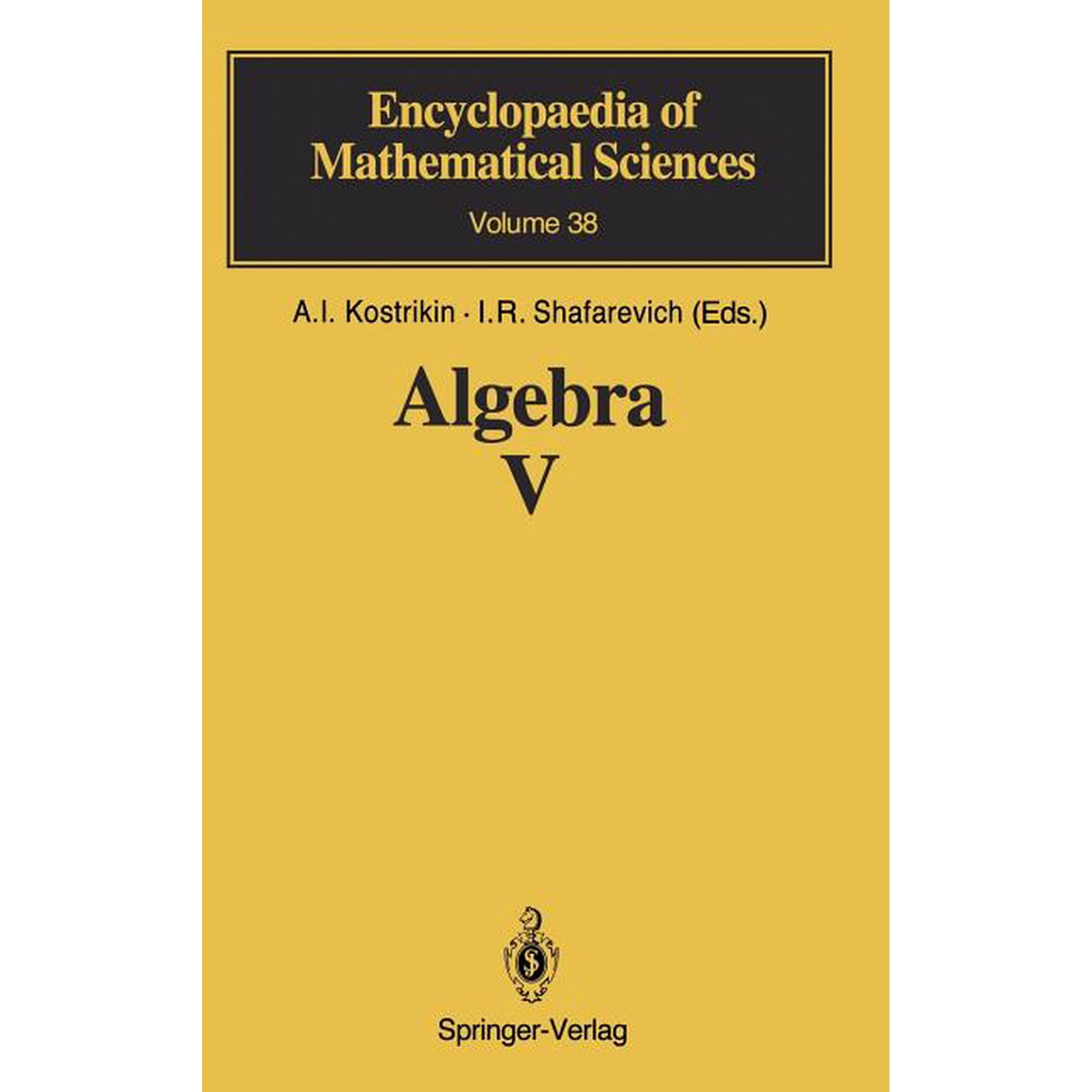 Encyclopaedia of Mathematical Sciences Homological Algebra, Book 38, (Hardcover)