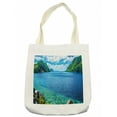 thumbnail image 1 of Nature Tote Bag, Scenic View Sea Bay and Mountain Islands in Palawan Philippines Idyllic Image, Cloth Linen Reusable Bag for Shopping Books Beach and More, 16.5" X 14", Cream, by Ambesonne, 1 of 2