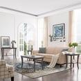 thumbnail image 2 of 596486 Vienne Vintage Faded Turkish Medallion Ivory and Navy Area Rug 7'10"x10', 2 of 9