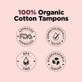 thumbnail image 3 of Pee Safe 100% Organic Cotton Tampon, Super Plus Absorbency, Non Applicator Tampons (Pack of 16), 3 of 7