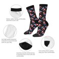 thumbnail image 3 of Fuzoiu Surfing Santa Print Athletic Crew Socks for Men & Women,Casual Crew Socks,Above Ankle Crew Socks for Business, Casual, 3 of 6