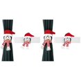 thumbnail image 2 of Paquete de 2 hebillas de cortina navideñas YUANXCMXG con forma de pingüino, 2 of 5