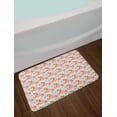 thumbnail image 2 of Floral Bath Mat, Retro Warm Colored Plants Season Flowers Abstract Lines Circles Swirls Image, Non-Slip Plush Mat Bathroom Kitchen Laundry Room Decor, 29.5 X 17.5 Inches, Coral Yellow Grey, Ambesonne, 2 of 2