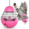thumbnail image 1 of Vaso de bola con fugas para mascotas, palo divertido para gatos, magenta oscilante Adepaton 2034919-4, 1 of 8