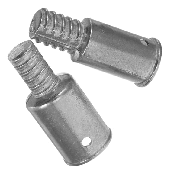 BESTYASH 2-Pack Heavy Duty Threaded Metal End Replacement Fittings for Universal Cleaning Poles and Outdoor Tool Accessories