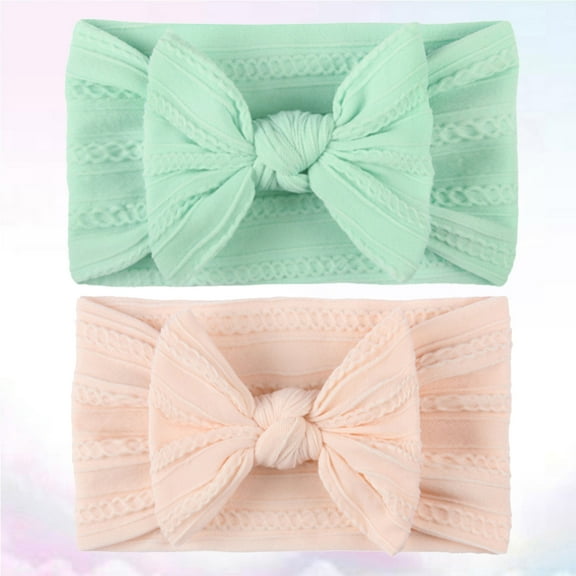 AURARMLET 2Pcs Kids Headdress Hair Accessories for Girls Simple Green Headbands for Family Photos