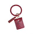 thumbnail image 2 of Round Bangle Keychain Tassel Bracelet Card Holder Wristlet Coin Purse, 2 of 7