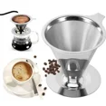 thumbnail image 2 of Reusable Coffee Filter Holder Versatile Double Layer Stainless Steel Coffee Tea Strainer Coffee Accessories Coffee Making Tool,1PCs, 2 of 6