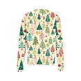 thumbnail image 4 of Neewe Christmas Sweatshirt for Women Crewneck Christmas Tree Long Sleeve Shirt Xmas Holiday Party Pullover Sweater Tops S-5XL, 4 of 6