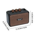 thumbnail image 2 of Amplificador de guitarra eléctrica, amplificador de guitarra Bluetooth recargable de 5W, amplificador de guitarra de práctica para práctica en sala de viajes, 2 of 9