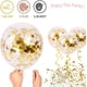 thumbnail image 2 of 6 globos de látex de confeti dorado, globos dorados de 12 pulgadas con puntos de papel dorados para decoraciones de fiesta de graduación, boda, cumpleaños, baby shower, 2 of 5