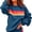 Navy-1, variant on Women's Crew Neck Sweatshirt Fashion Rainbow Striped Outfits Color Block Loose Fit Casual Fall Pullover Tops,Long Sleeve Fleece Sweatshirts,Lightweight Cotton Workout Pullovers