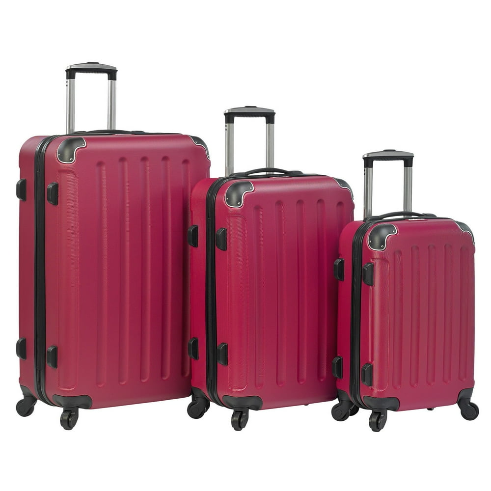Dejuno Neato 3 Piece Hardside Spinner Combination Lock Luggage Set