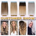 thumbnail image 6 of HAIRRO 18Inch Tape In Hair Extensions Human Hair Chocolate Brown to Caramel Brown 100% Remy Human Hair Extensions Real Human Hair Soft Thick To End 100g/Pack 40pcs Seamless Weft（ #4p27 ）, 6 of 9