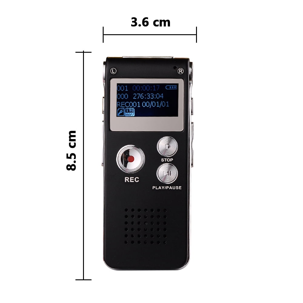 Digital Voice Recorder Voice Activated Recorder for Lectures, Meetings, Interviews 8GB Audio Recorder Mini Portable Tape Dictaphone with Playback, USB, MP3