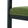 thumbnail image 6 of GDF Studio Modern Fabric Upholstered Dining Chairs with Solid Wood Frame, Green+Black, Set of 2, 6 of 9