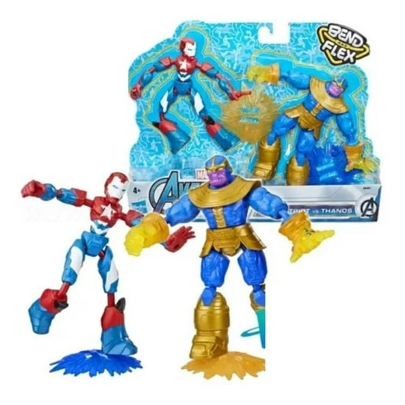 Iron Patriot Vs Thanos Bend And Flex Hasbro JUGUETIPOP Iron Patriot Vs Thanos Bend And Flex Hasbro