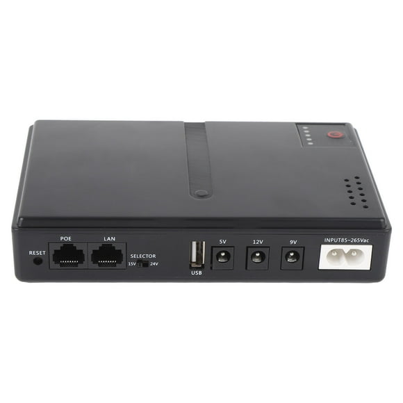 Mini UPS, 7200mAh Uninterruptible Power Supply with DC 5V 9V 12V or POE or LAN, Power Supply Battery Backup for Router Optical Modem MP3 MP4 Player