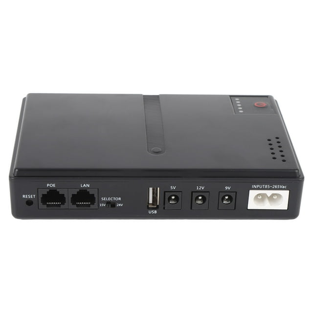 Pack Alimentation Sans Interruption 7200mAh Petite Batterie de Secours pour Routeur Modem Optique Lecteur MP3 MP4