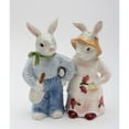 thumbnail image 4 of Bunny Rabbit Farmers Salt and Pepper Shakers 4.5in Gift, 4 of 4