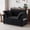 Black, variant on BedLuxury 51" Foldable Loveseat with Storage Pocket, Futon Sofa Bed,Mordern Sleeper Couch for Small Space,Green