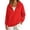 Red #031, variant on Women's Half Zip Hoodie Oversized Fleece Pullover Sweatshirt Drop Shoulder Kangaroo Pocket Cozy Fall Tops, S-2XL