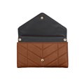 thumbnail image 2 of XOXO Women’s Small Cognac Vegan Leather Quilted Fold Wallet withCrossbody Strap, 2 of 6