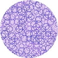 thumbnail image 1 of Ahgly Company Machine Washable Indoor Round Transitional Aztech Purple Area Rugs, 8' Round, 1 of 7