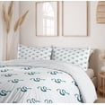 thumbnail image 6 of Ambesonne Snake Duvet Cover Sets, Crawling Dotted Snakes Art, 2-Queen, White Dark Turquoise, 6 of 7