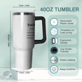 thumbnail image 2 of Tumbler with Handle and Lid Straw Double Wall Coffee Mug Stainless Steel Water Bottle Gift for Women Man Travel Cup for Car (IE, 40oz), 2 of 6