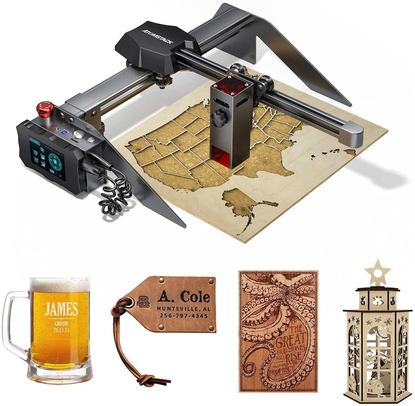 P9 M40 Laser Engraver, Portable Laser Engraver 40W Desktop CNC Laser