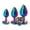 Multicolor, variant on Rear Assets 3-Piece Metal Plug Kit Rose Gold/Pink Heart
